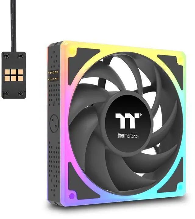 Alt view image 2 of 9 - Thermaltake Toughfan EX 140 ARGB Sync; 140mm; PWM 500~2000 RPM; MagForce 2.0; 3.04mm-H2O Static Pressure; Airflow 94.43 CFM; Hydraulic Bearing; 5V 3-Pin Motherboard Sync; 3-Pack; Black; CL-F212-PL14SW-A