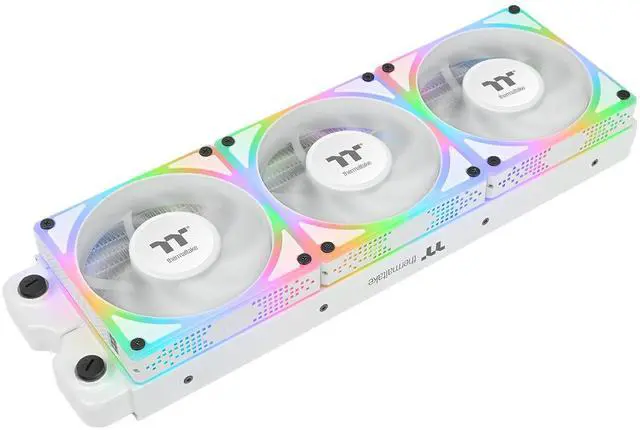 Alt view image 8 of 9 - Thermaltake Toughfan EX 140 ARGB Sync; 140mm; PWM 500~2000 RPM; MagForce 2.0; 3.04mm-H2O Static Pressure; Airflow 94.43 CFM; Hydraulic Bearing; 5V 3-Pin Motherboard Sync; 3-Pack; White; CL-F213-PL14SW-A
