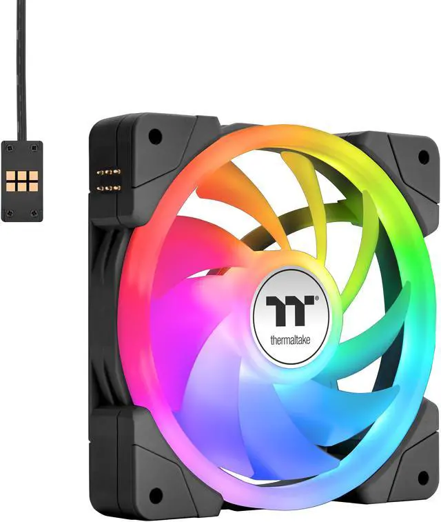 Alt view image 2 of 7 - Thermaltake MINECUBE 360 Ultra CPU Liquid Cooler; Intel/AMD Compatible; 3x120mm 500~2000rpm SWAFAN EX ARGB; 360mm Radiator; MAGForce 2.0. 4x 3.95" TFT LCD Screens; Swappable Fan Blades; TT LCD Screen Control; Black; CL-W481-PL12SW-A