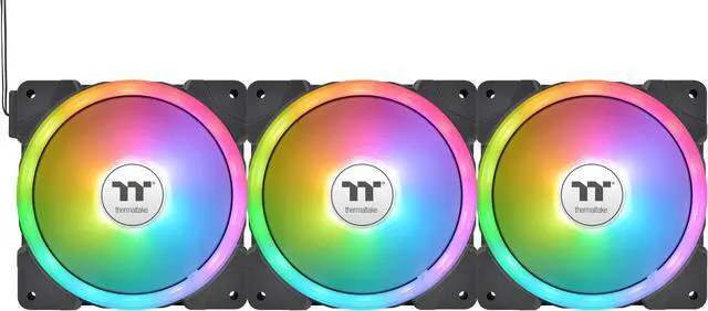 Alt view image 4 of 7 - Thermaltake MINECUBE 360 Ultra CPU Liquid Cooler; Intel/AMD Compatible; 3x120mm 500~2000rpm SWAFAN EX ARGB; 360mm Radiator; MAGForce 2.0. 4x 3.95" TFT LCD Screens; Swappable Fan Blades; TT LCD Screen Control; Black; CL-W481-PL12SW-A