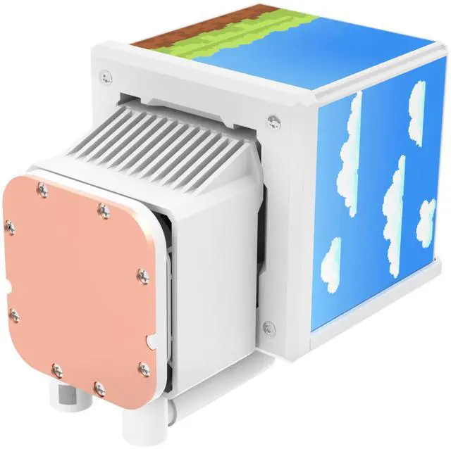 Alt view image 7 of 7 - Thermaltake MINECUBE 360 Ultra CPU Liquid Cooler; Intel/AMD Compatible; 3x120mm 500~2000rpm SWAFAN EX ARGB; 360mm Radiator; MAGForce 2.0. 4x 3.95" TFT LCD Screens; Swappable Fan Blades; TT LCD Screen Control; Snow; CL-W482-PL12SW-A