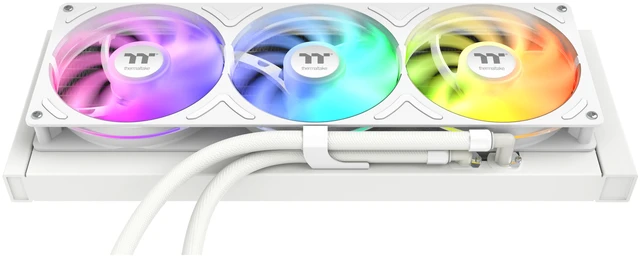 Alt view image 7 of 8 - Thermaltake ST360 Ultra ARGB CPU Liquid Cooler with Detachable Display Snow CL-W494-PL12SW-A
