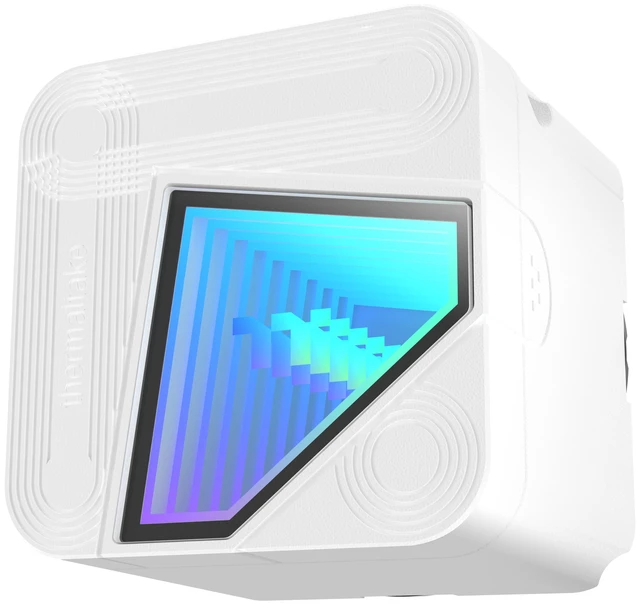 Alt view image 5 of 8 - Thermaltake ST360 Ultra ARGB CPU Liquid Cooler with Detachable Display Snow CL-W494-PL12SW-A