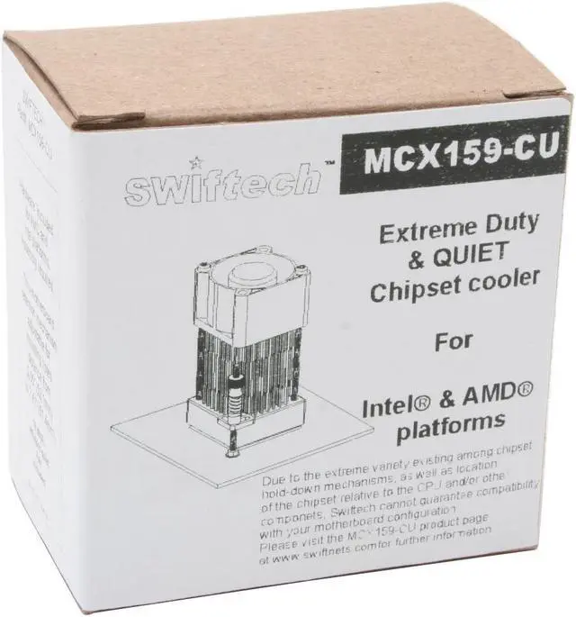 Alt view image 5 of 5 - Swiftech MCX159-CU Copper C110 Fan & Heatsinks