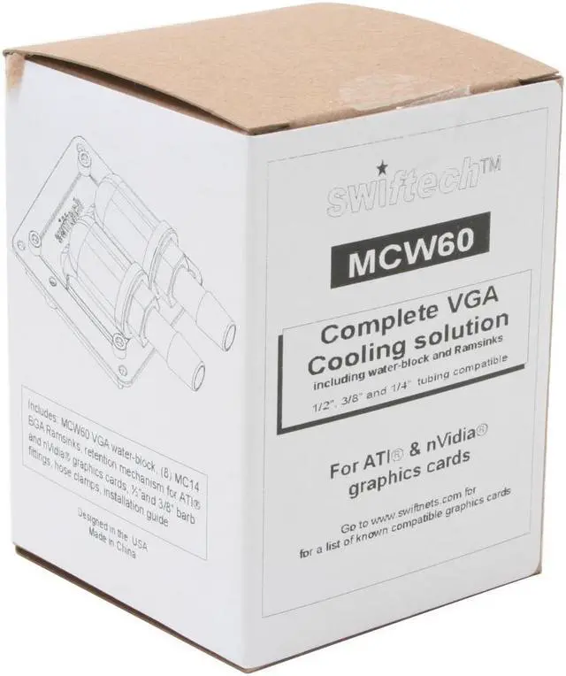 Alt view image 5 of 5 - Swiftech MCW60 VGA Cooling Water-block with Ramsinks