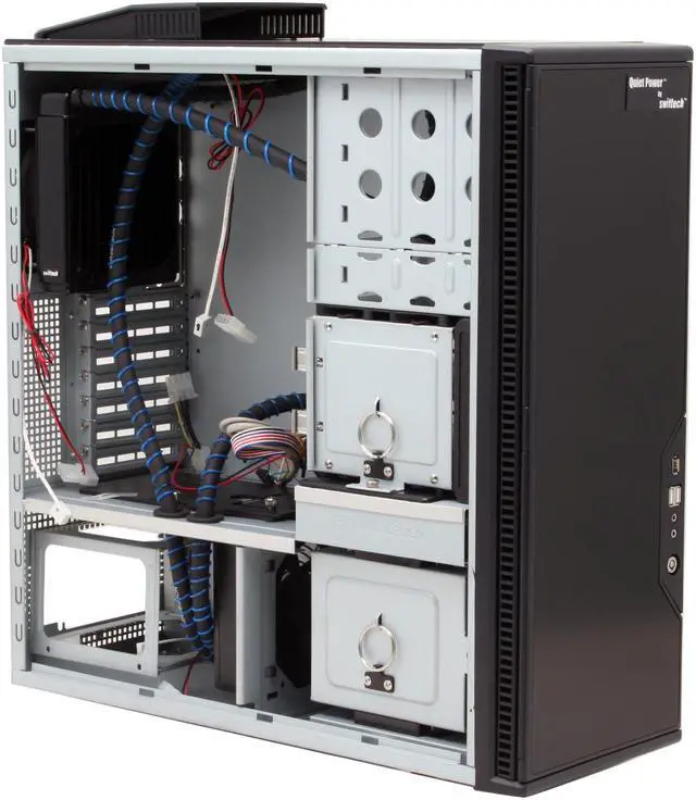 Alt view image 5 of 18 - Swiftech Quiet Power P180 Liquid Cooling System with Antec P180B case