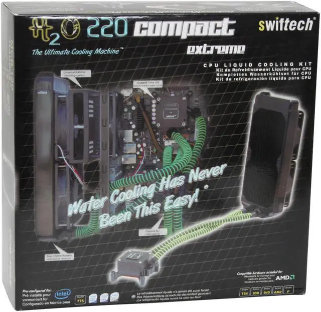 Alt view image 10 of 10 - Swiftech H20-220 Compact CPU Water Cooling Kit