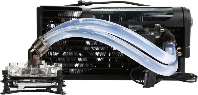 Alt view image 2 of 10 - Swiftech H220 X2 Prestige 2x120 mm Drive X2 Prestige AIO CPU Cooler