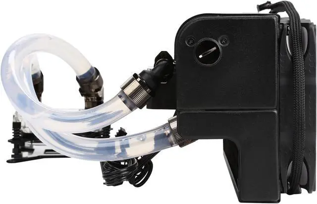 Alt view image 3 of 10 - Swiftech H220 X2 Prestige 2x120 mm Drive X2 Prestige AIO CPU Cooler
