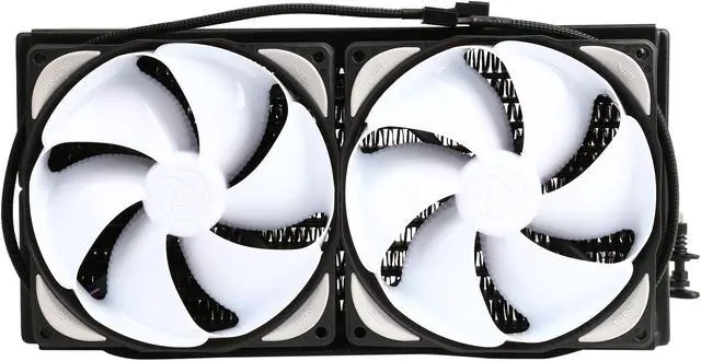 Alt view image 4 of 10 - Swiftech H220 X2 Prestige 2x120 mm Drive X2 Prestige AIO CPU Cooler