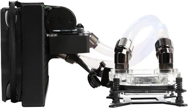 Alt view image 5 of 10 - Swiftech H220 X2 Prestige 2x120 mm Drive X2 Prestige AIO CPU Cooler