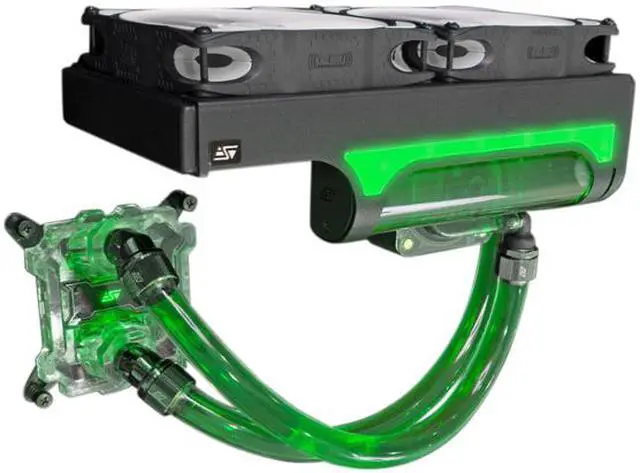 Alt view image 7 of 10 - Swiftech H220 X2 Prestige 2x120 mm Drive X2 Prestige AIO CPU Cooler