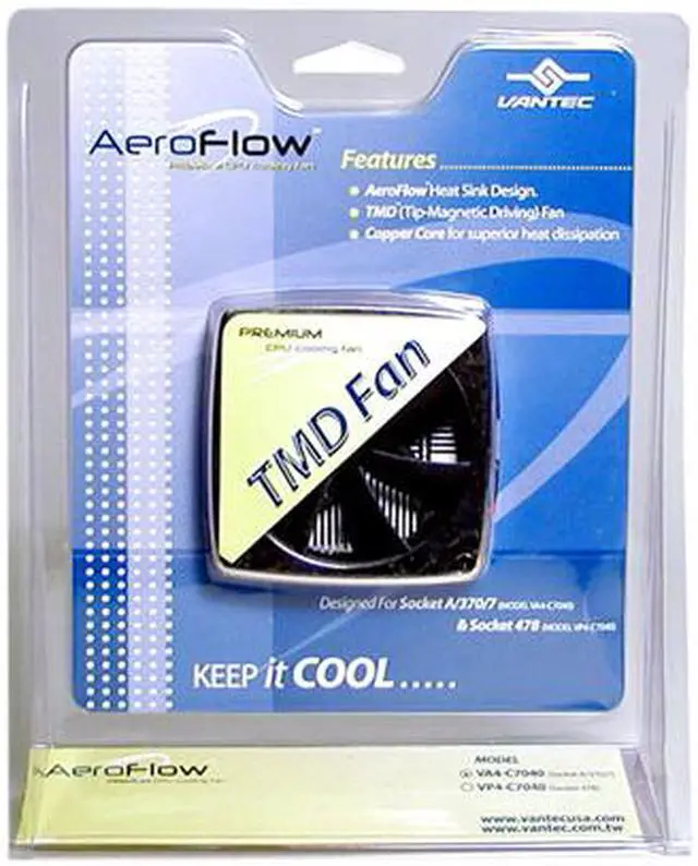 Alt view image 3 of 3 - VANTEC VA4-C7040 74mm TMD (Tip-Magnetic Driving) CPU Cooler