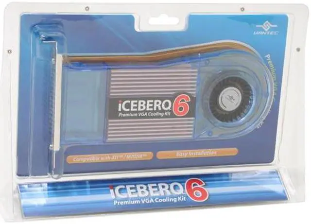 Alt view image 6 of 6 - Vantec Iceberq 6 Copper VGA Cooling Kit with Blower Fan - Model CCB-A6C
