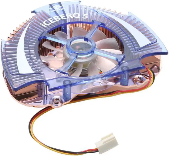 Main image of Vantec Iceberq 5 Copper VGA Cooling Kit with Blue LED Fan - Model CCB-A5C