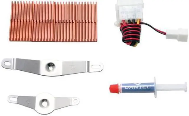 Alt view image 5 of 6 - Vantec Iceberq 5 Copper VGA Cooling Kit with Blue LED Fan - Model CCB-A5C
