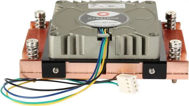 Alt view image 4 of 8 - Dynatron A18 AMD AM4 Processor 70 x70 x15mm PWM blower with Copper fins active Heatsink for 1U Server up to TDP 95 Watts CPU Cooler
