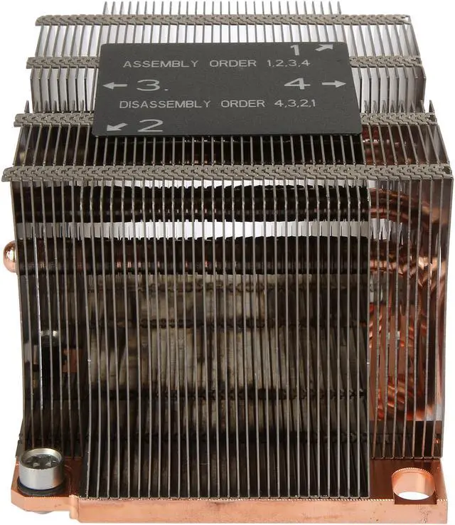Alt view image 4 of 8 - Dynatron B8 Intel Skylake Socket FCLGA 3647 Narrow ILM, Aluminum Fins, Copper Base heatsink with heatpipe embedded for 2U Server up to CPU power 205 Watts
