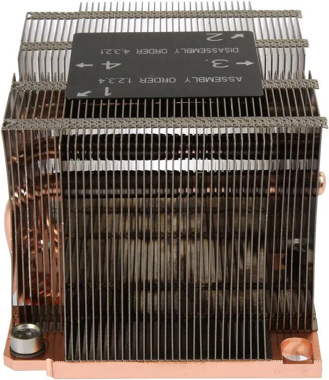 Alt view image 6 of 8 - Dynatron B8 Intel Skylake Socket FCLGA 3647 Narrow ILM, Aluminum Fins, Copper Base heatsink with heatpipe embedded for 2U Server up to CPU power 205 Watts