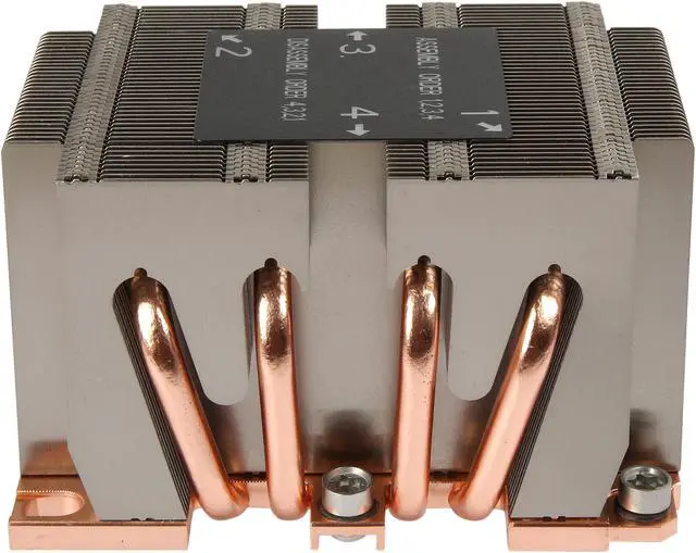 Alt view image 7 of 8 - Dynatron B8 Intel Skylake Socket FCLGA 3647 Narrow ILM, Aluminum Fins, Copper Base heatsink with heatpipe embedded for 2U Server up to CPU power 205 Watts