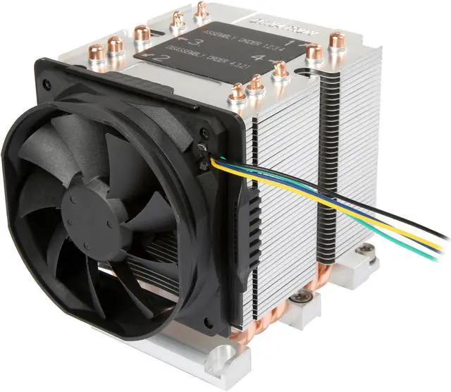 Main image of Dynatron B11 Intel Skylake Socket FCLGA3647 Narrow ILM  80x80x25mm PWM Fan, Aluminum heatsink with heatpipe embedded for 3U Server up to CPU power 205 Watts