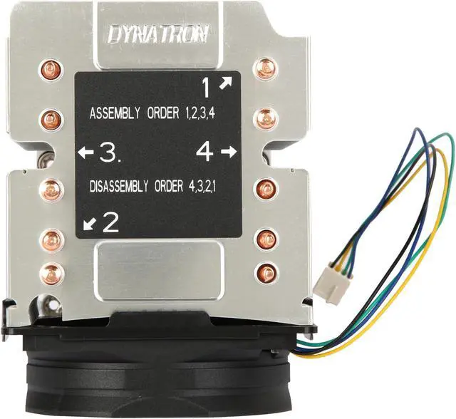 Alt view image 2 of 8 - Dynatron B11 Intel Skylake Socket FCLGA3647 Narrow ILM  80x80x25mm PWM Fan, Aluminum heatsink with heatpipe embedded for 3U Server up to CPU power 205 Watts
