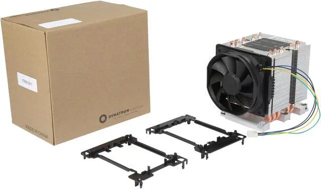 Alt view image 8 of 8 - Dynatron B11 Intel Skylake Socket FCLGA3647 Narrow ILM  80x80x25mm PWM Fan, Aluminum heatsink with heatpipe embedded for 3U Server up to CPU power 205 Watts