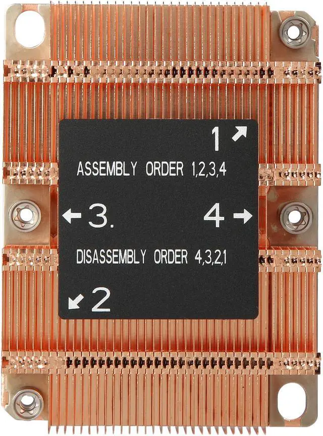 Alt view image 2 of 7 - Dynatron B4 Intel Skylake Socket FCLGA3647 Narrow ILM copper stacked fin with Vapor Chamber base heatsink for 1U Server up to CPU power 205 Watts