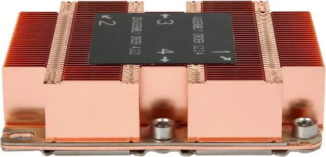 Alt view image 3 of 7 - Dynatron B4 Intel Skylake Socket FCLGA3647 Narrow ILM copper stacked fin with Vapor Chamber base heatsink for 1U Server up to CPU power 205 Watts