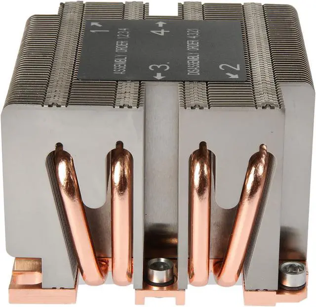 Alt view image 5 of 7 - Dynatron B12 Intel Xeon Platinum / Gold Family Processor, (Products formerly Skylake ), Socket FCLGA3647, Square ILM, Aluminum Heatsink, Copper Base with Heatpipes Embedded for 2U Server up to CPU power 205 Watts