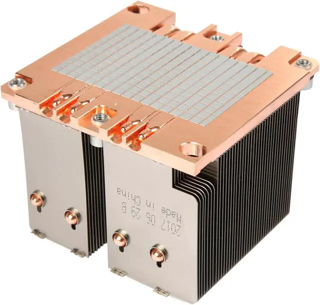 Alt view image 6 of 7 - Dynatron B12 Intel Xeon Platinum / Gold Family Processor, (Products formerly Skylake ), Socket FCLGA3647, Square ILM, Aluminum Heatsink, Copper Base with Heatpipes Embedded for 2U Server up to CPU power 205 Watts