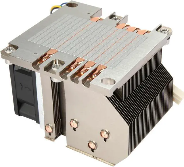 Alt view image 6 of 7 - Dynatron B13 Intel Xeon Platinum / Gold Family Processor, (Products formerly Skylake ), Socket FCLGA3647, Square ILM, Aluminum Heatsink with Heatpipe Embedded, 6025 Axial PWM Fan for Heat Exhausting for 2U Server up to CPU power 205 Watts