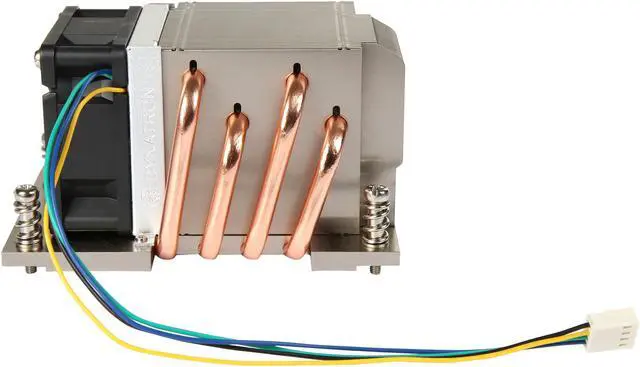 Alt view image 3 of 7 - Dynatron A26 AMD Socket SP3 Aluminum Heatsink with Heatpipe Embedded, 6025 Axial PWM Fan for Heat Exhausting for 2U Server up to CPU power 180 Watts