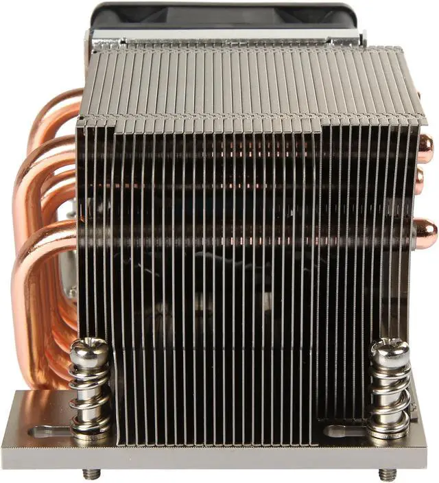 Alt view image 4 of 7 - Dynatron A26 AMD Socket SP3 Aluminum Heatsink with Heatpipe Embedded, 6025 Axial PWM Fan for Heat Exhausting for 2U Server up to CPU power 180 Watts