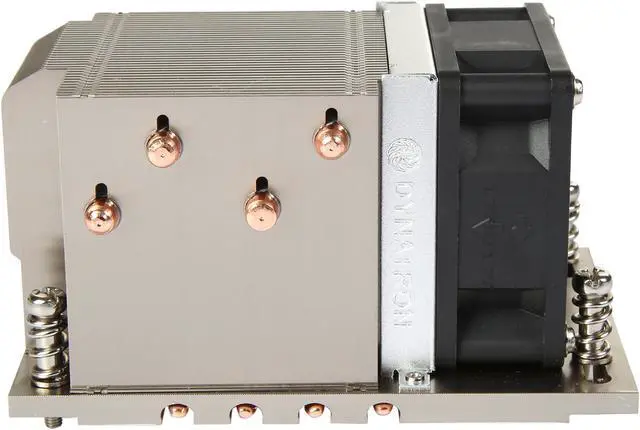 Alt view image 5 of 7 - Dynatron A26 AMD Socket SP3 Aluminum Heatsink with Heatpipe Embedded, 6025 Axial PWM Fan for Heat Exhausting for 2U Server up to CPU power 180 Watts