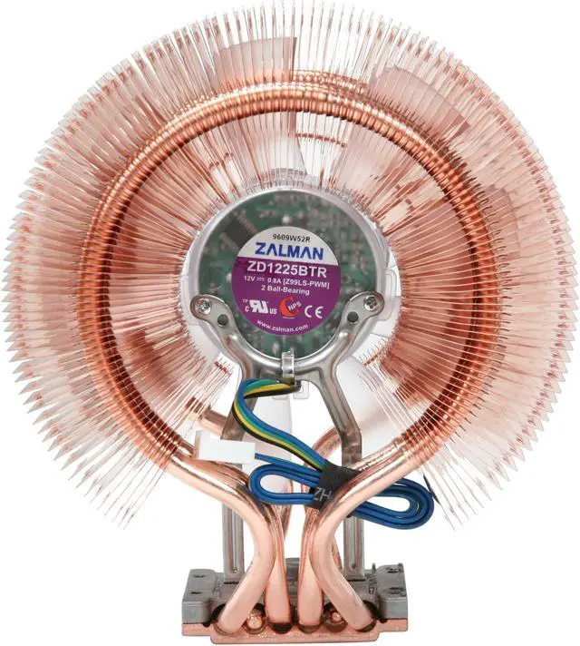 Alt view image 3 of 5 - ZALMAN CNPS9900ALED 120mm 2 Ball Low-noise Blue LED CPU Cooler