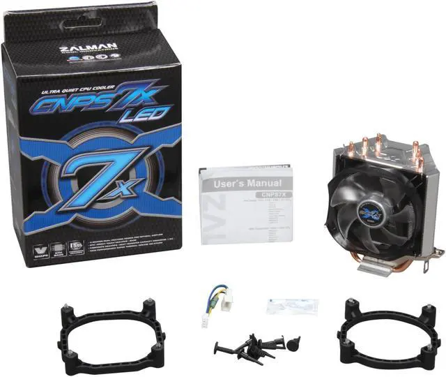 Alt view image 6 of 6 - ZALMAN CNPS7X LED 92mm Long Life Bearing V-Shaped Dual Heatsink, Direct Touch Heatsink CPU Cooler