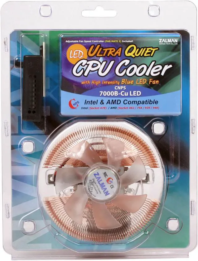 Alt view image 5 of 5 - ZALMAN CNPS7000B-Cu LED 92mm 2 Ball Cooling Fan