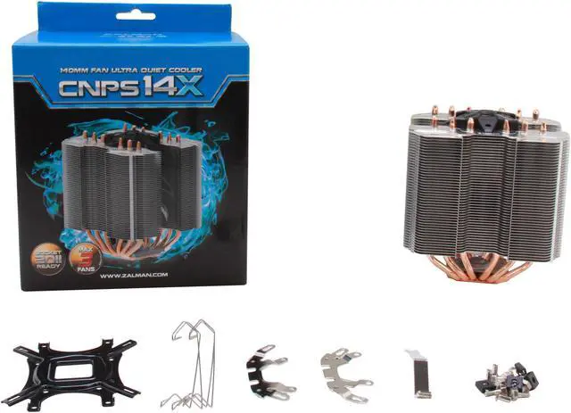 Alt view image 7 of 6 - Zalman CNPS14X Pure Aluminum High Performance 140mm Fan Ultra Quiet Interactive Heatpipe Transfer Design CPU Cooler