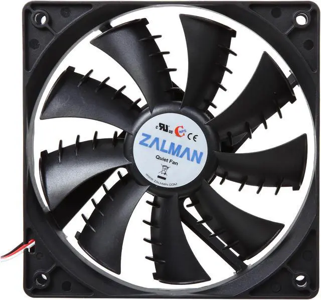 Alt view image 2 of 5 - Zalman Ultra Quiet Fan Series F3 (SF) Plus (SF) 120mm case fan w/ Shark-fin blade, Long Life (EBR) bearing, minimal noise and vibration, comes with silicon mounting pins.