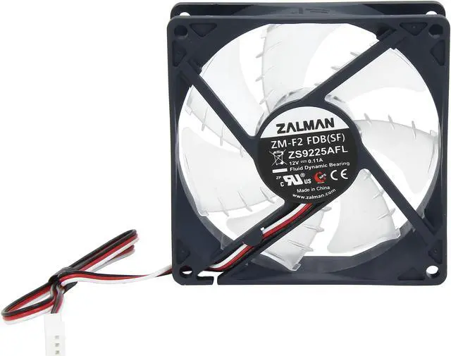 Alt view image 4 of 5 - Zalman Ultra Quiet Fan Series F1 FDB (SF) 92mm case fan w/ Shark-fin blade, Fluid Dynamic Bearing (FDB) Technology for up to 150,000 hour operation, minimal noise and vibration, comes with silicon mou