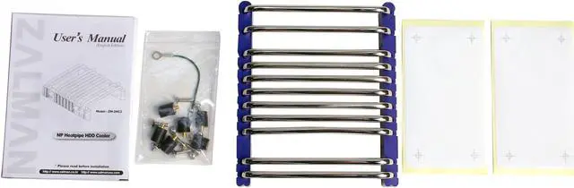 Alt view image 2 of 3 - ZALMAN ZM-2HC2 Aluminum, Copper, Rubber NP(Noise Prevention) Heatpipe HDD Cooler