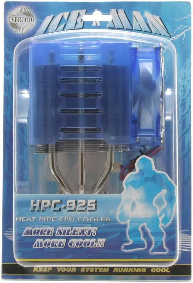 Alt view image 6 of 6 - EVERCOOL HPC-925 Ball ICEMAN All in One Design Heat Pipe Cpu Cooler