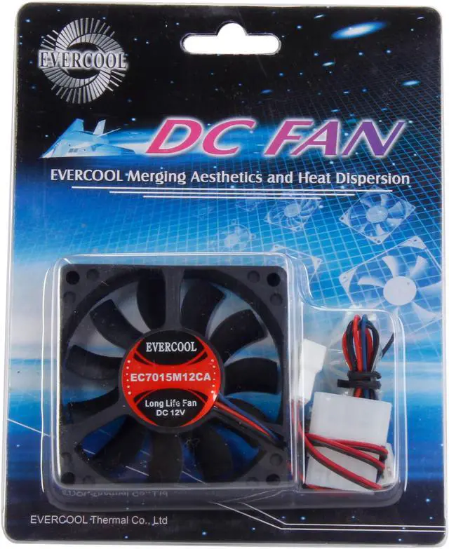 Alt view image 5 of 5 - EVERCOOL FAN-EC7015M12CA 70mm Case Cooling Fan