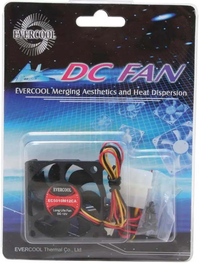 Alt view image 4 of 4 - EVERCOOL FAN-EC5010M12CA 50mm Case Cooling Fan