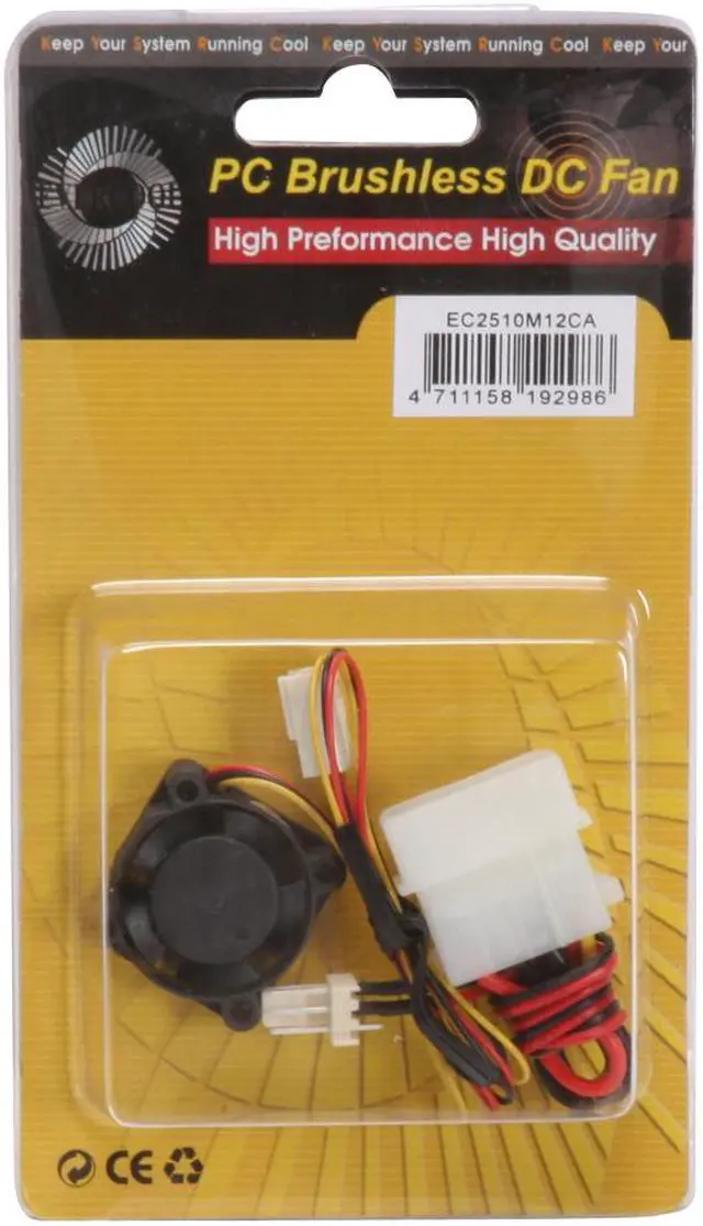 Alt view image 4 of 4 - EVERCOOL FAN-EC2510M12CA 25mm Case cooler