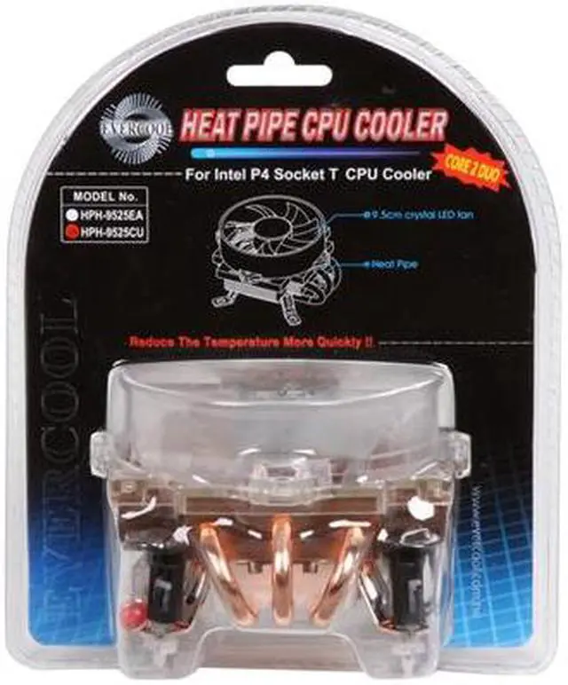 Alt view image 6 of 6 - EVERCOOL HPH-9525CU 95mm Ever Lubricate CPU Cooler