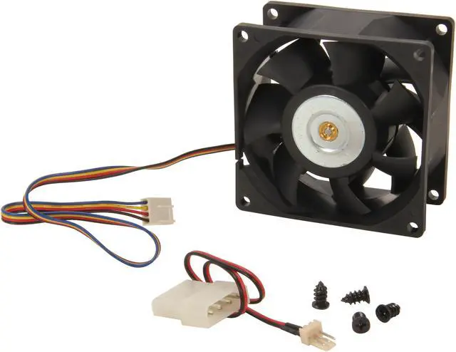 Alt view image 5 of 6 - EVERCOOL EC8038HH12BP 80mm Dual Ball bearing 4 Pin PWM fan, Long life bearing, Low noise & high airflow, Low pollution
