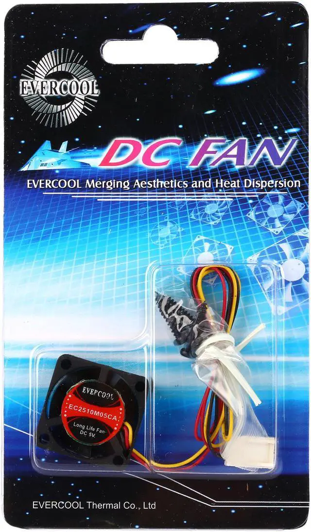 Alt view image 5 of 5 - EVERCOOL FAN-EC2510M05CA 25mm Case Fan