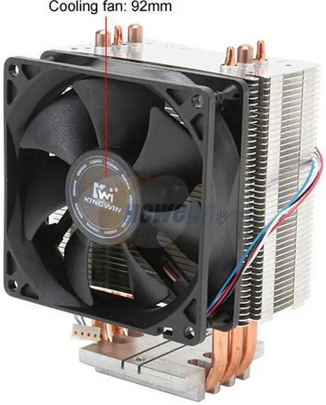 Alt view image 2 of 7 - KINGWIN Revolution RVT-9225 92mm H.D.T. CPU Cooler
